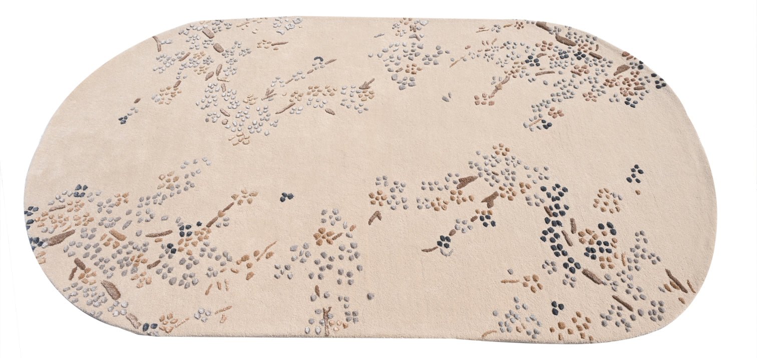 Floral Oval Handmade Rugrugs