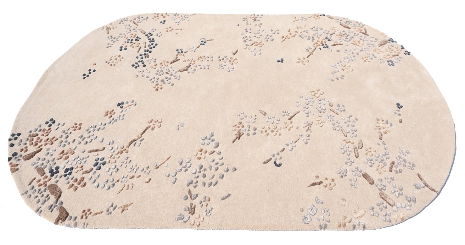 Floral Oval Handmade Rugrugs