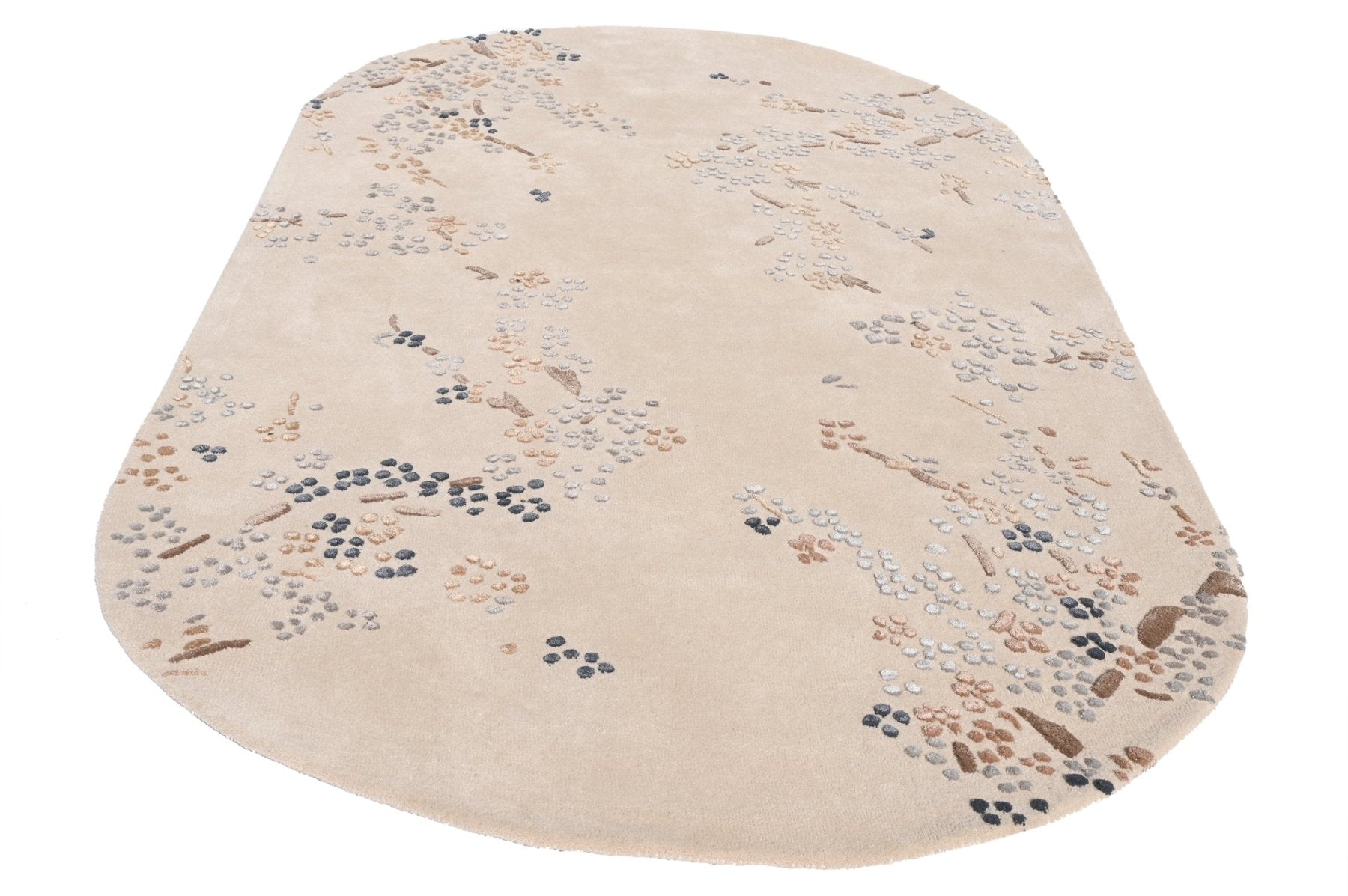 Floral Oval Handmade Rugrugs