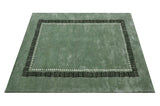 Green Modern Handmade Rugrugs