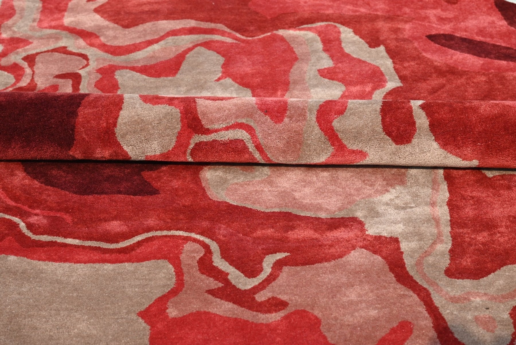 Melange Red Round Rugrugs