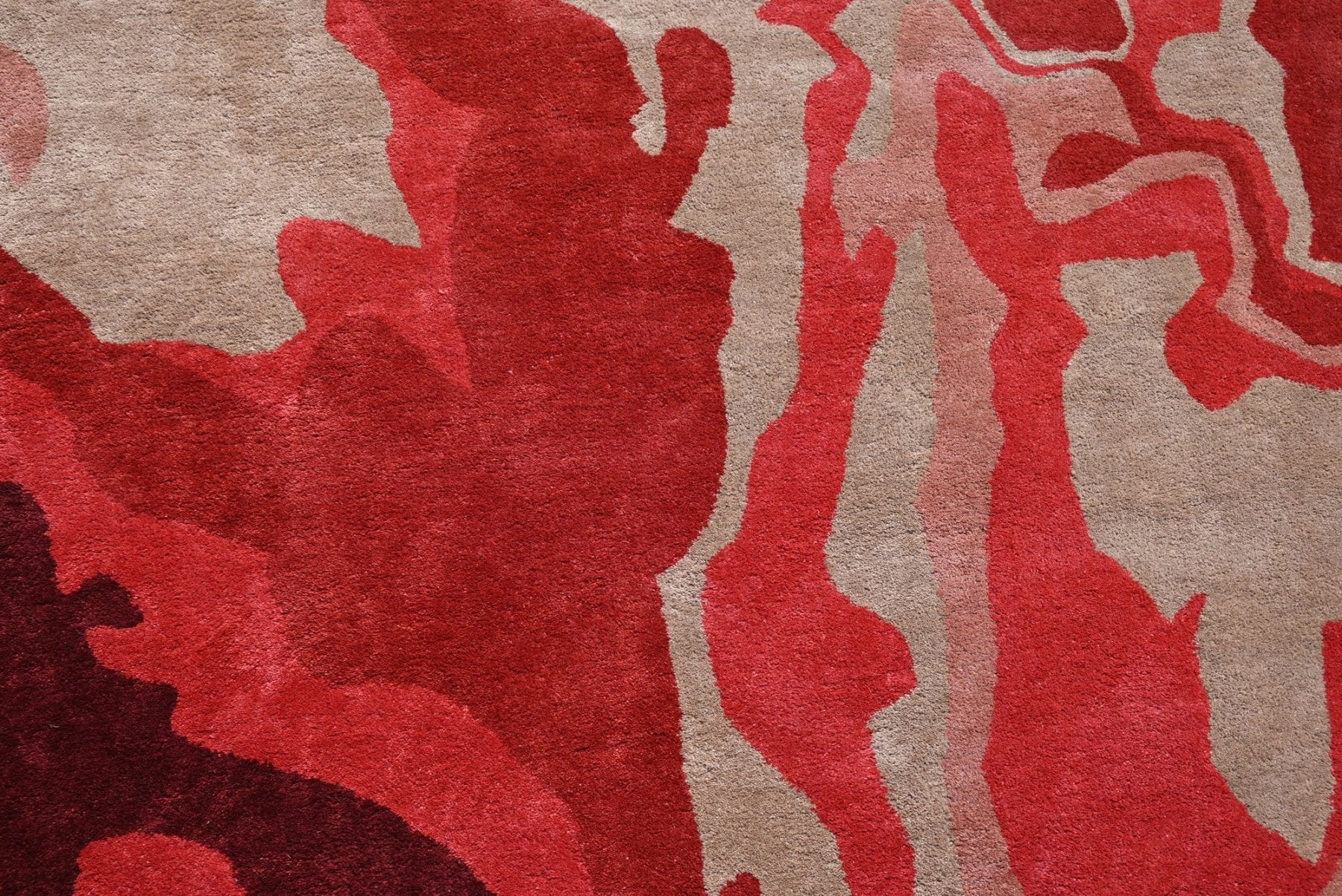 Melange Red Round Rugrugs
