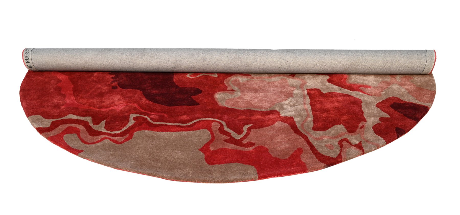 Melange Red Round Rugrugs