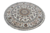 Nain Round White HandKnotted Rug - The Revival Projectrugs