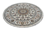 Nain Round White HandKnotted Rug - The Revival Projectrugs