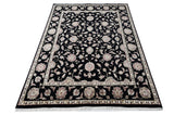 Noorani Wool Silk Black HandKnotted Rugrugs