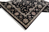 Noorani Wool Silk Black HandKnotted Rugrugs