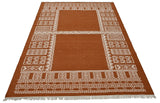Rust Wool Handwoven Dhurrierugs