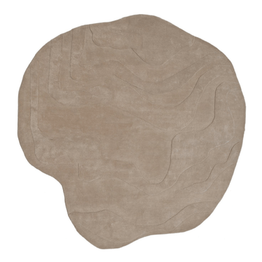 Terrain Round Beige Handmade Rugrugs