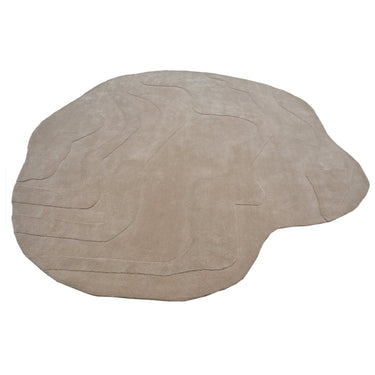 Terrain Round Beige Handmade Rugrugs