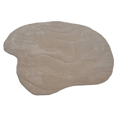 Terrain Round Beige Handmade Rugrugs