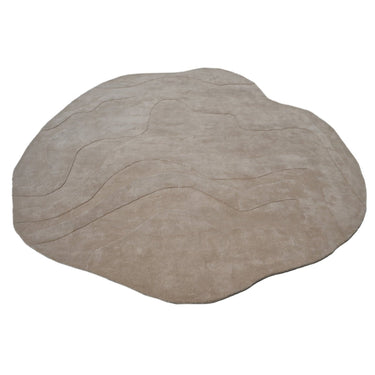 Terrain Round Beige Handmade Rugrugs