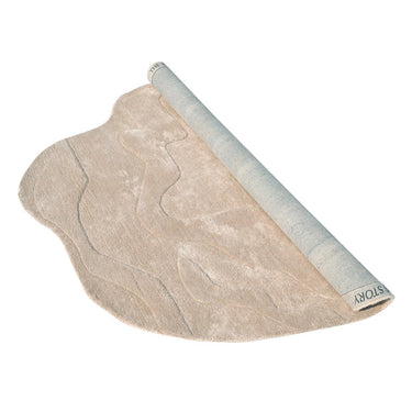 Terrain Round Beige Viscose Handmade Rugrugs