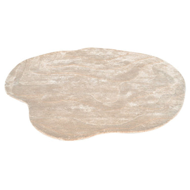 Terrain Round Beige Viscose Handmade Rugrugs
