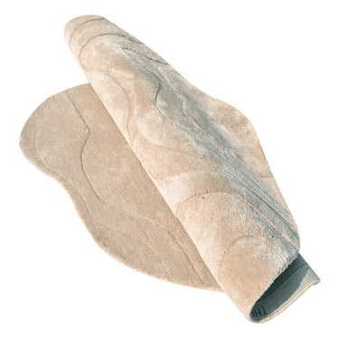 Terrain Round Beige Viscose Handmade Rugrugs