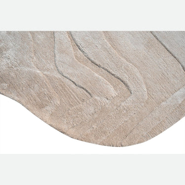 Terrain Round Beige Viscose Handmade Rugrugs