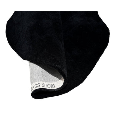 Terrain Round Black Handmade Rugrugs