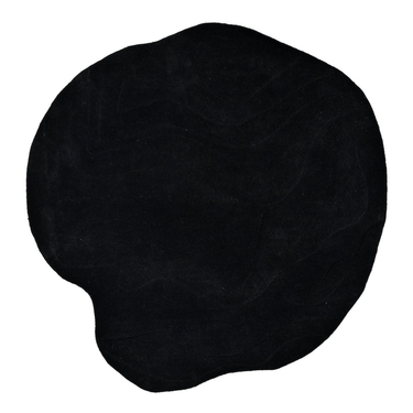 Terrain Round Black Handmade Rugrugs