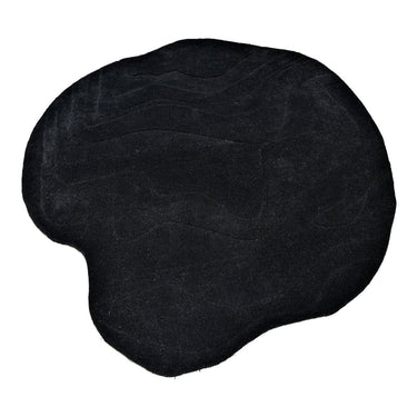 Terrain Round Black Handmade Rugrugs