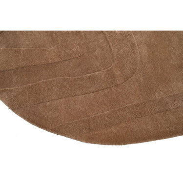 Terrain Round Brown Handmade Rugrugs