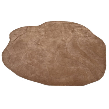 Terrain Round Brown Handmade Rugrugs