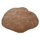 Terrain Round Brown Handmade Rugrugs