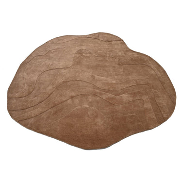 Terrain Round Brown Handmade Rugrugs