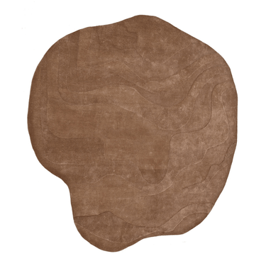 Terrain Round Brown Handmade Rugrugs