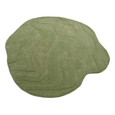 Terrain Round Green Handmade Rugrugs