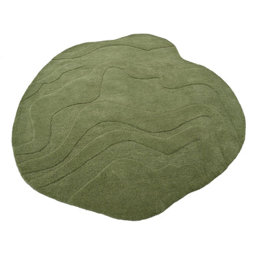 Terrain Round Green Handmade Rugrugs