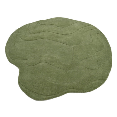 Terrain Round Green Handmade Rugrugs