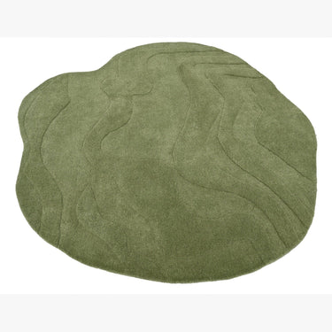 Terrain Round Green Handmade Rugrugs