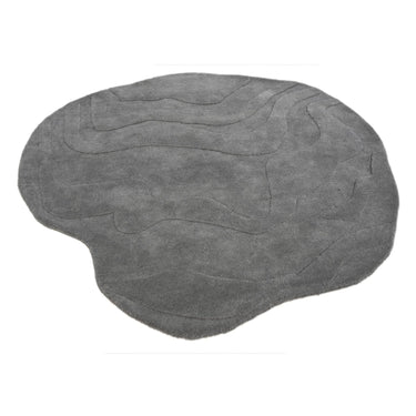 Terrain Round Grey Handmade Rugrugs