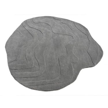 Terrain Round Grey Handmade Rugrugs