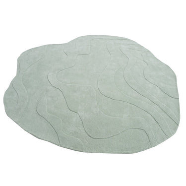 Terrain Round Light Green Handmade Rugrugs