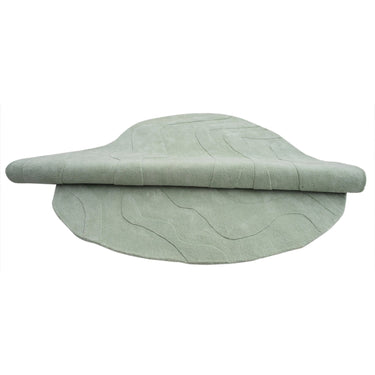 Terrain Round Light Green Handmade Rugrugs