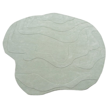 Terrain Round Light Green Handmade Rugrugs