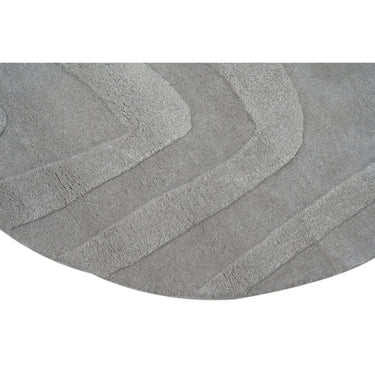 Terrain Round Light Grey Handmade Rugrugs