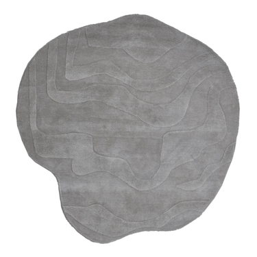 Terrain Round Light Grey Handmade Rugrugs