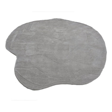 Terrain Round Light Grey Handmade Rugrugs