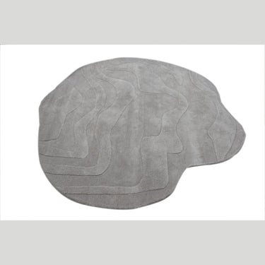 Terrain Round Light Grey Handmade Rugrugs