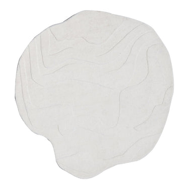 Terrain Round Natural White Handmade Rugrugs