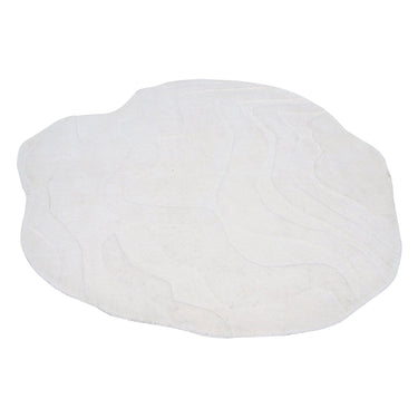 Terrain Round Natural White Handmade Rugrugs