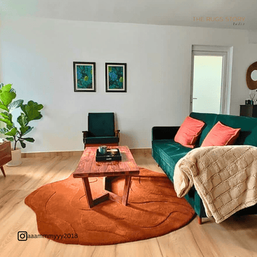 Terrain Round Rust Handmade Rugrugs