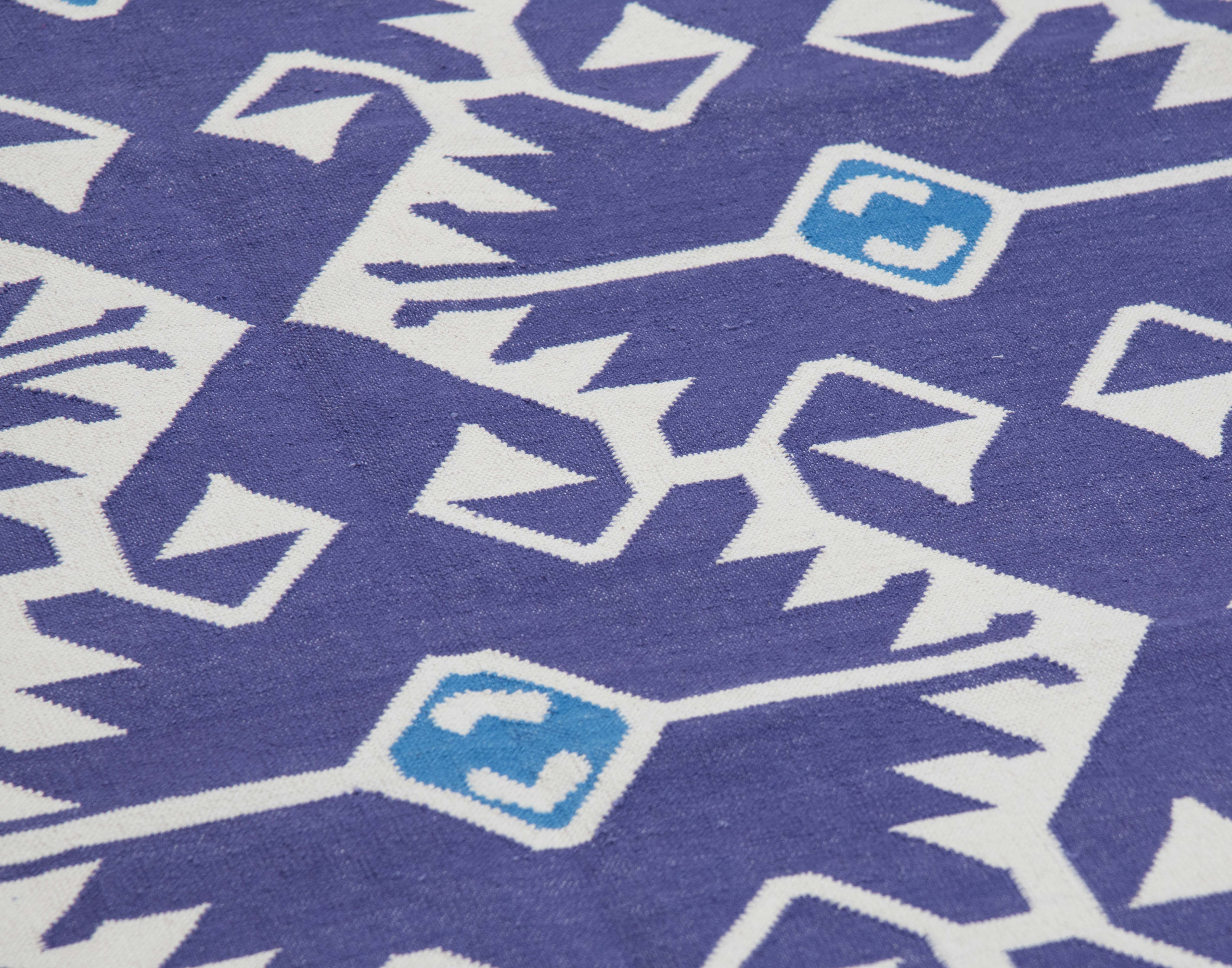 Panja Cotton Handwoven Dhurrie - The Rugs Story