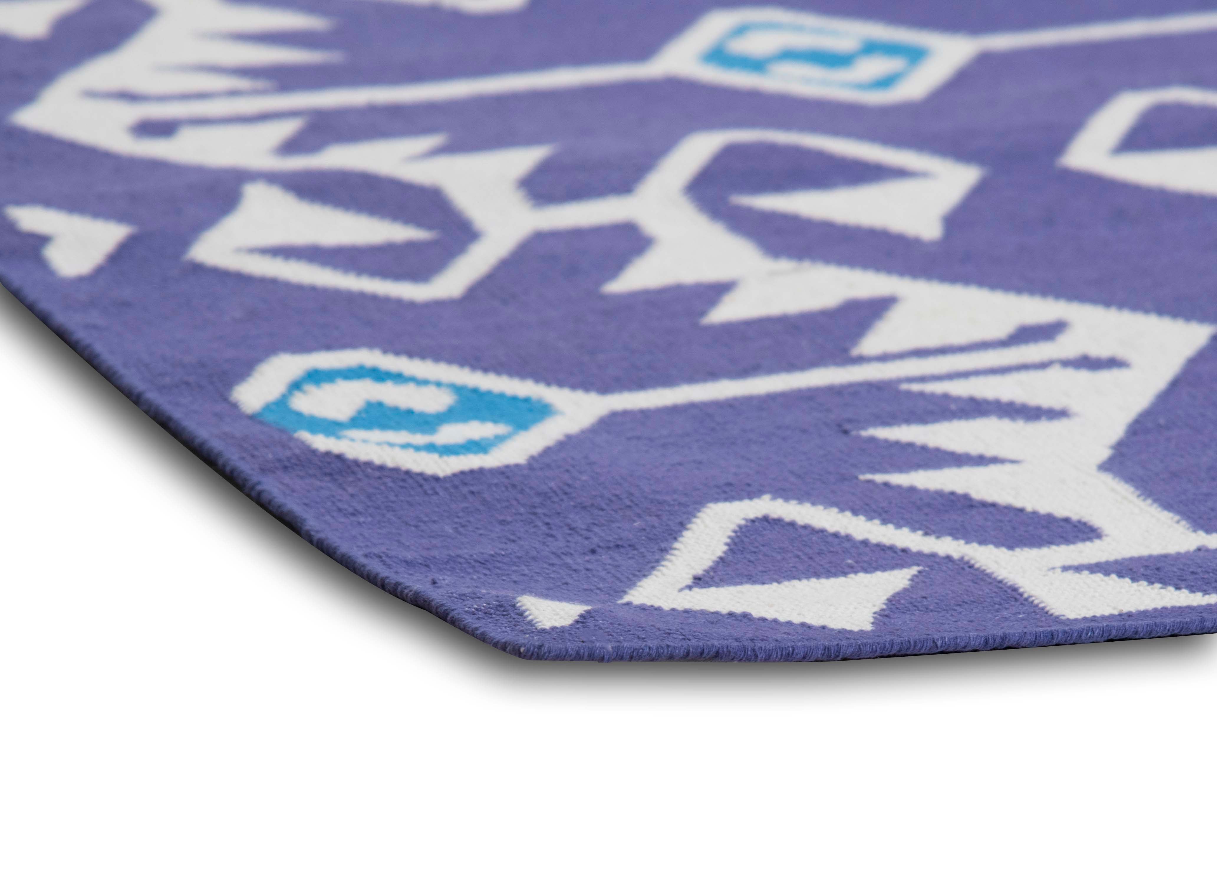 Panja Cotton Handwoven Dhurrie - The Rugs Story