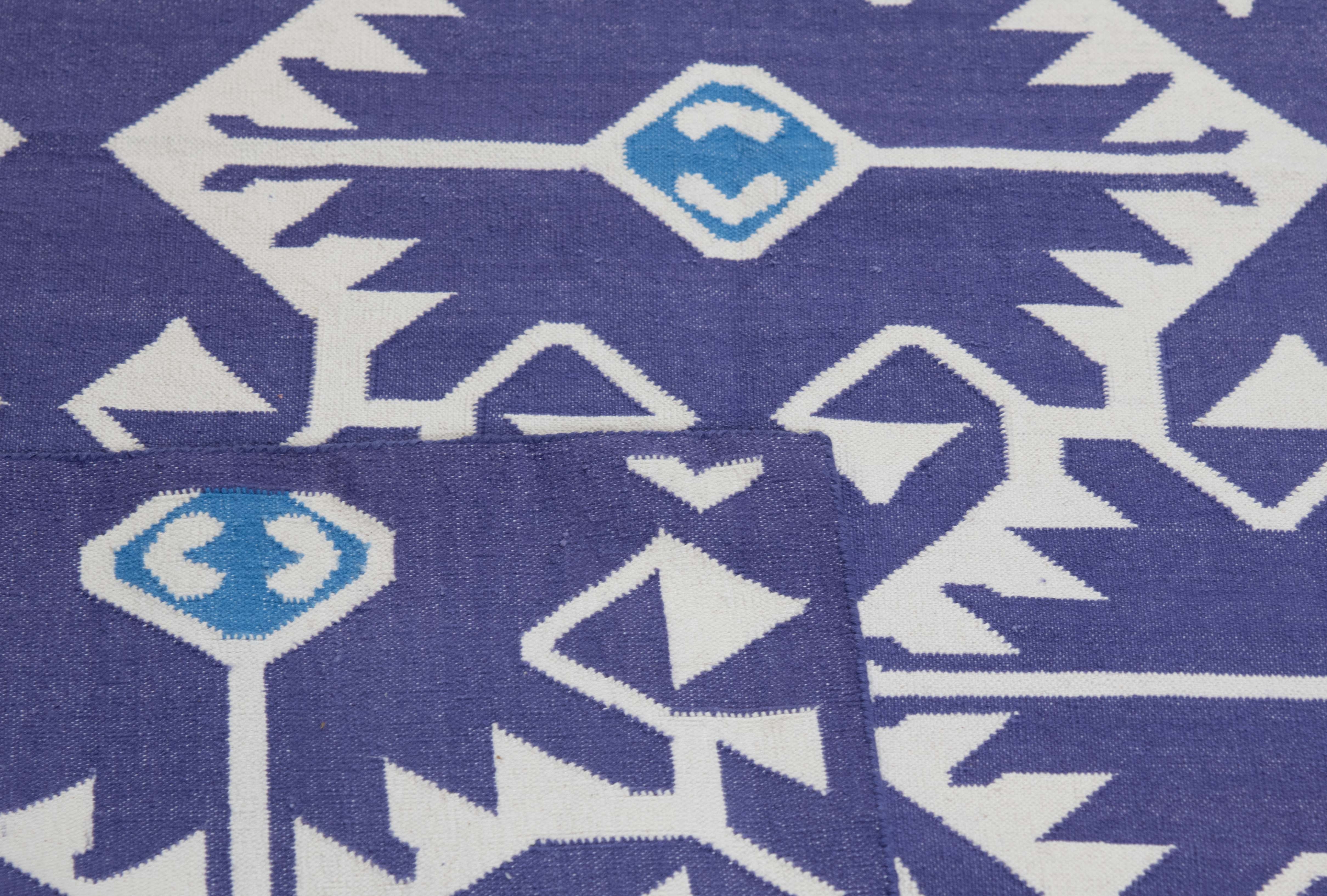 Panja Cotton Handwoven Dhurrie - The Rugs Story
