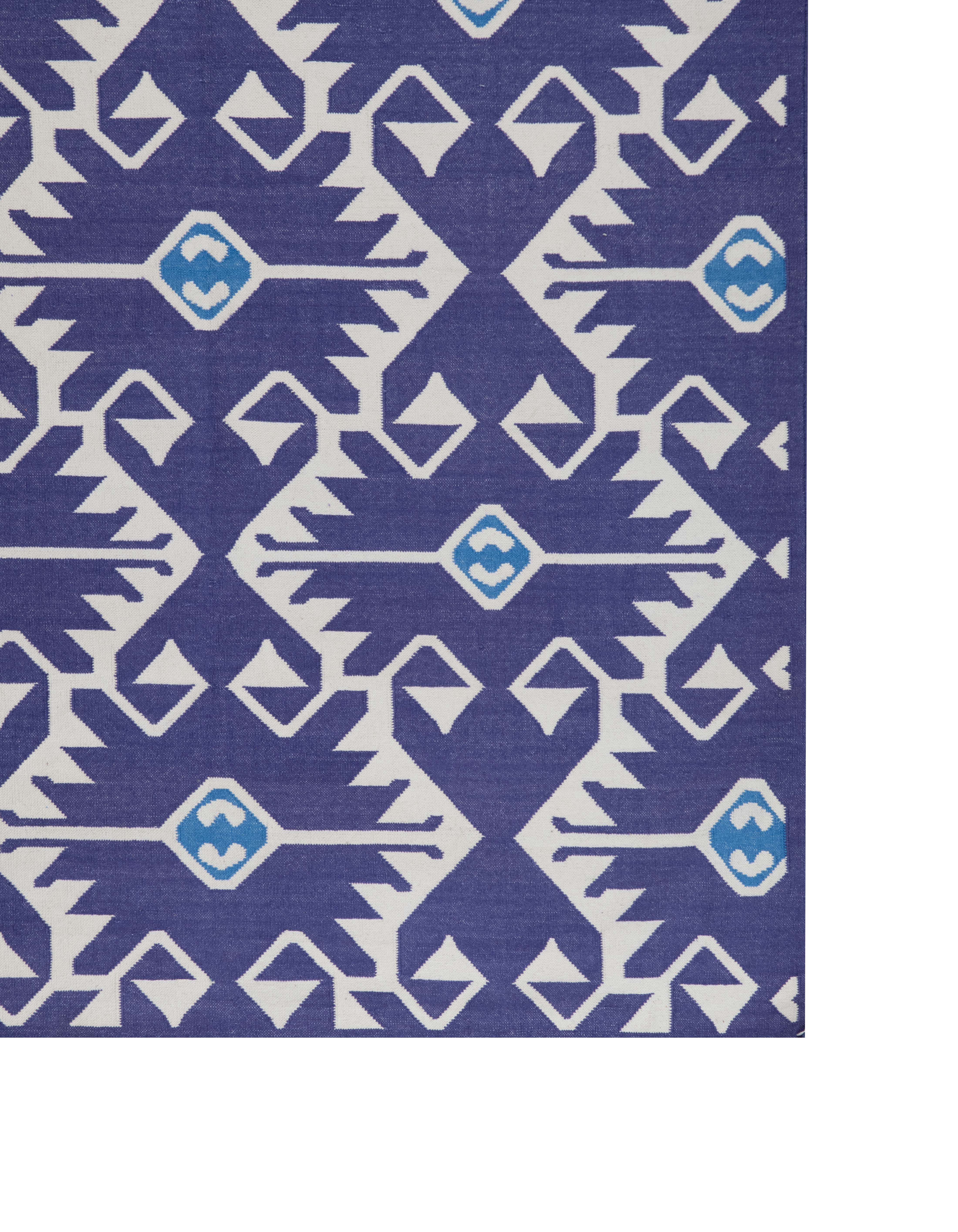 Panja Cotton Handwoven Dhurrie - The Rugs Story