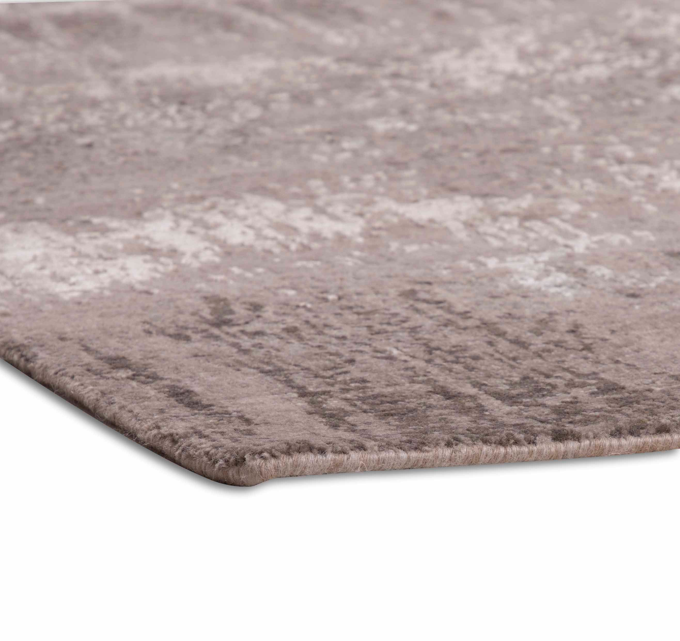 Thunderstorm Brown Wool Viscose Handknotted Rug - The Rugs Story