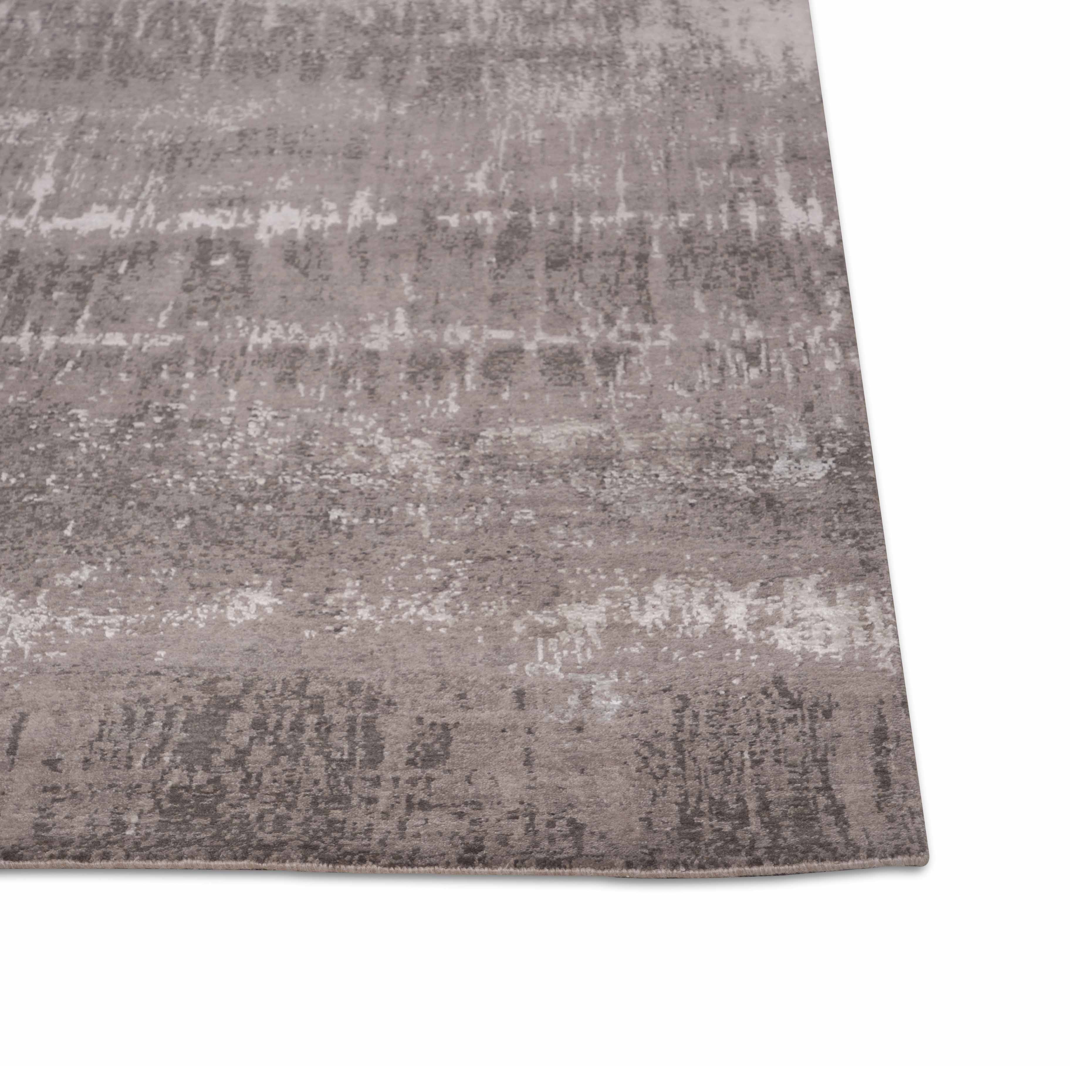 Thunderstorm Brown Wool Viscose Handknotted Rug - The Rugs Story